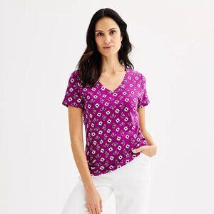 Croft and Barrow The Classic Tee Floral